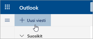 Näyttökuva Uusi viesti -painikkeesta