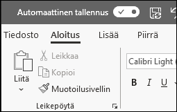 Automaattinen tallennus -vaihtoasetus Officessa