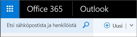 Outlook Web -valintanauha näyttää tältä.