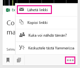 Lähetä linkki sähköpostitse napsauttamalla