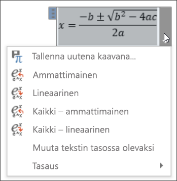 Kokonaan lineaarinen kaava