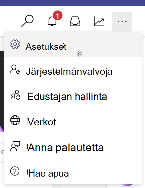 Käytä kampanja-asetuksia kampanjasivun oikeasta yläkulmasta.