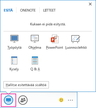 Esitä-välilehden vaihtoehdot