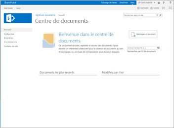 Modèle de site Centre de documents