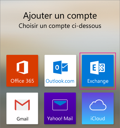 Ajouter un compte Exchange