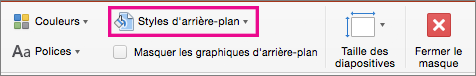 PowerPoint pour Mac - Style d’arrière-plan