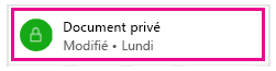 Le cadenas indique que vous seul êtes autorisé à consulter le document