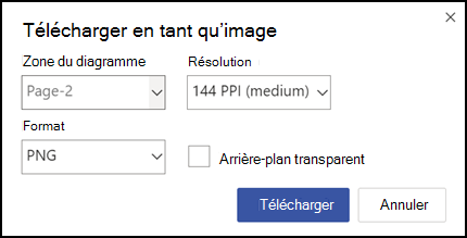 Options Télécharger en tant qu’image.