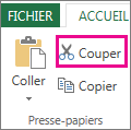 Commande Couper dans le groupe Presse-papiers