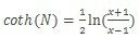 Formule d’arccotangente hyperbolique