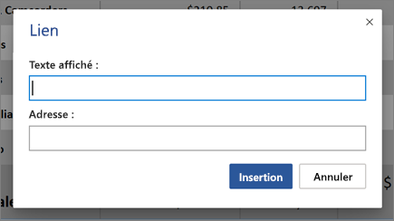 Insérer un lien hypertexte