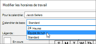 Calendrier de base pour une ressource