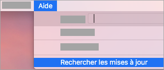 Aide > Rechercher les mises à jour