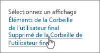 SharePoint 2013 - Option Supprimé de la Corbeille de l’utilisateur final mise en évidence