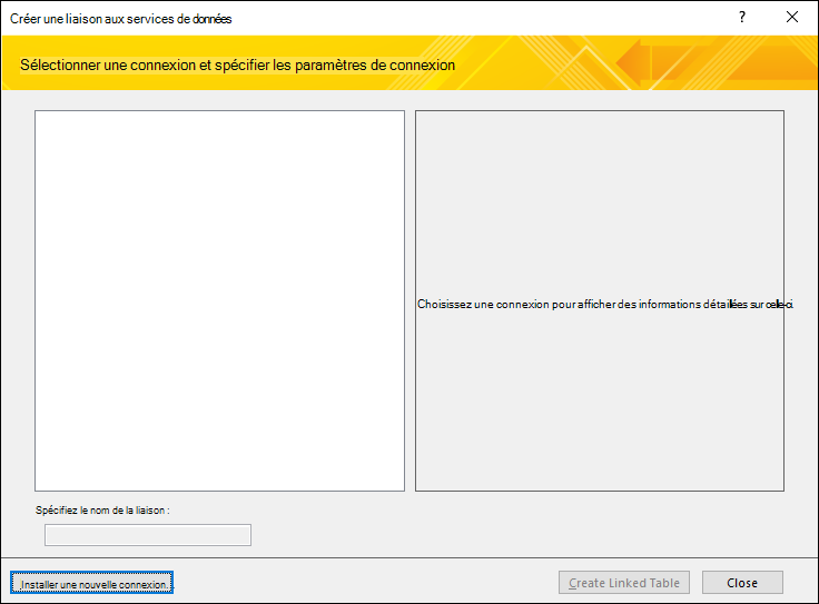 Installation d’une connexion de données de service Web