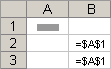 Formule copiée avec une référence absolue