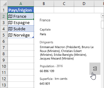 Curseur sur le champ Population de la carte et bouton Extraire