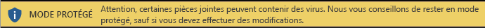 Mode protégé pour les pièces jointes non approuvées