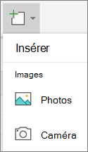 Sélectionnez Insérer des photos >