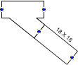 Straight ductwork shape connected to a Junction duct shape