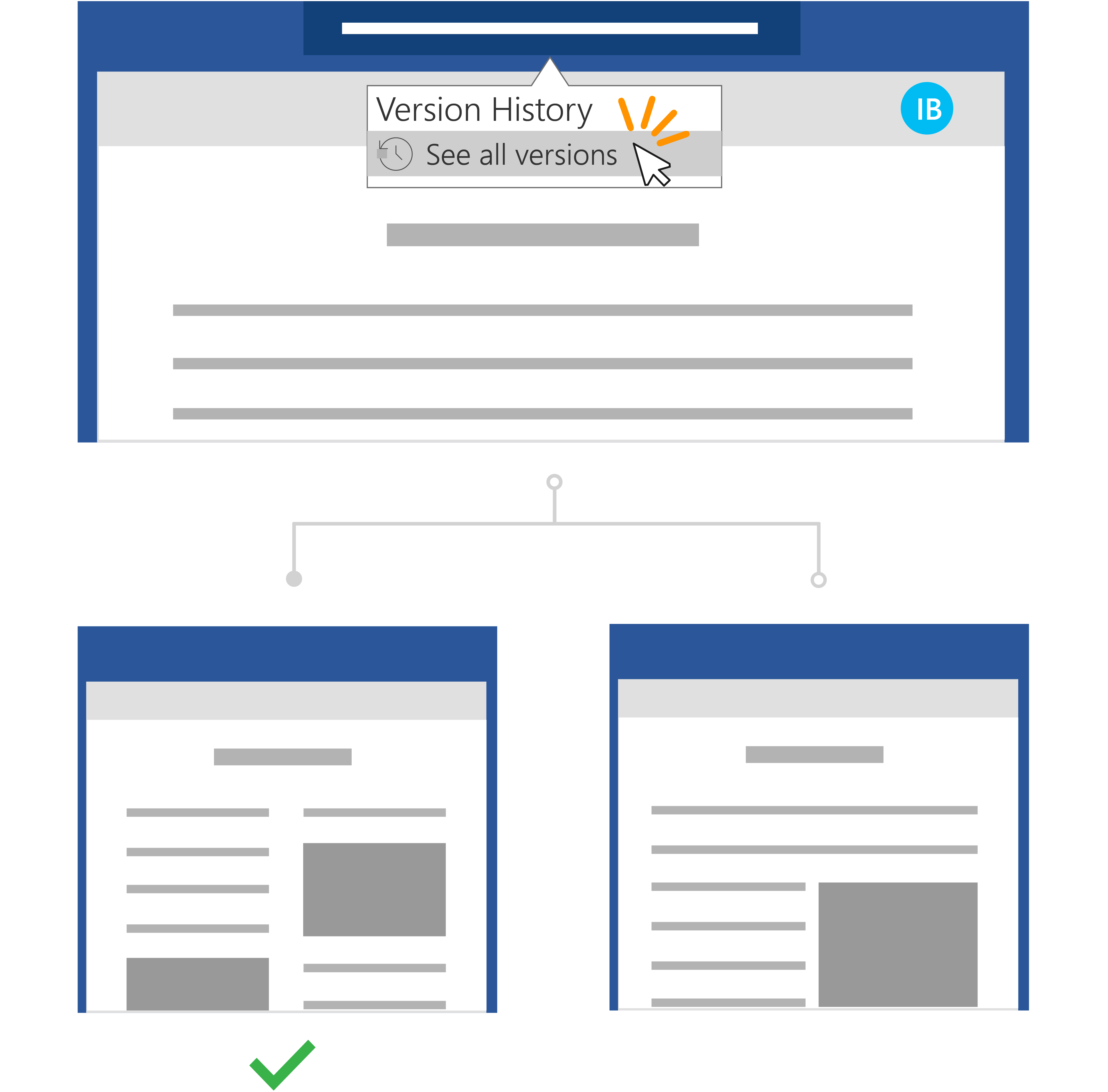 Utilisez deux versions du même fichier côte à côte.