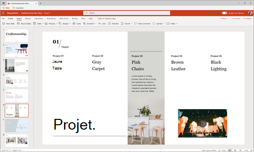 Insérer une vidéo à partir de PowerPoint Web Capture d’écran 3