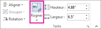 Commande Rogner de l’onglet Format sous Outils Image