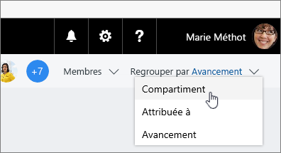 Changer de groupe en compartiment