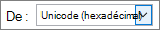 Type de caractère Unicode