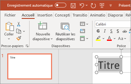 Mettre en forme du texte - PowerPoint