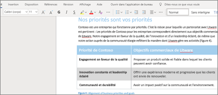 Mettre en forme du texte dans Word Online