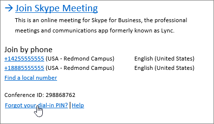 Rejoindre une réunion Skype Entreprise Online