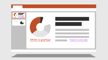 Diapositive dans PowerPoint avec des liens colorés