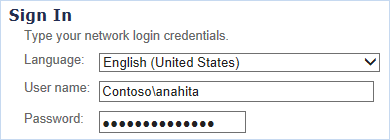 Se connecter avec les informations d’identification de réseau