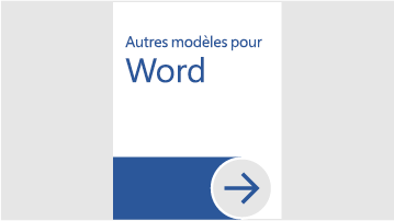 Autres modèles pour Word