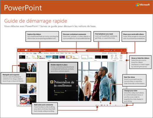 Guide de démarrage rapide de PowerPoint 2016 (Windows)