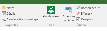Image du bouton Planificateur sur le ruban de la tâche