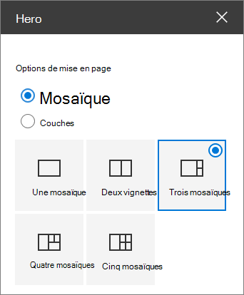 Options de disposition du héros