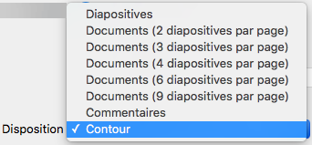 Dans la boîte de dialogue Imprimer, sélectionnez la disposition Plan