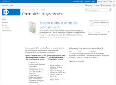 Modèle de centre des enregistrements