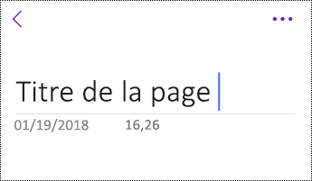 Renommer une page dans OneNote pour iOS