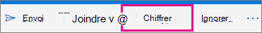 Outlook.com ribbon with Encrypt button highlighted