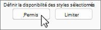 Restreindre les boutons Autoriser avec l’autorisation choisie