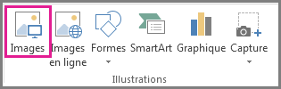 La commande Images sous l’onglet Insertion