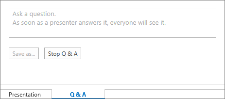 Onglets Questions/Réponses et Présentation