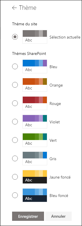 Modifier le thème de votre site SharePoint