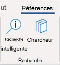 Bouton Recherche dans Word