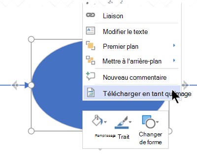 Cliquez avec le bouton droit sur la sélection, puis choisissez Télécharger en tant qu’image.