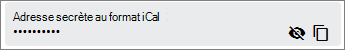 Adresse ical du secret du calendrier Google Outlook