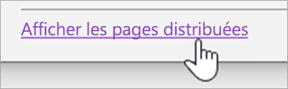 Bouton Afficher les pages de distribution